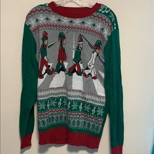 Ugly Christmas Sweater Beatles Elves